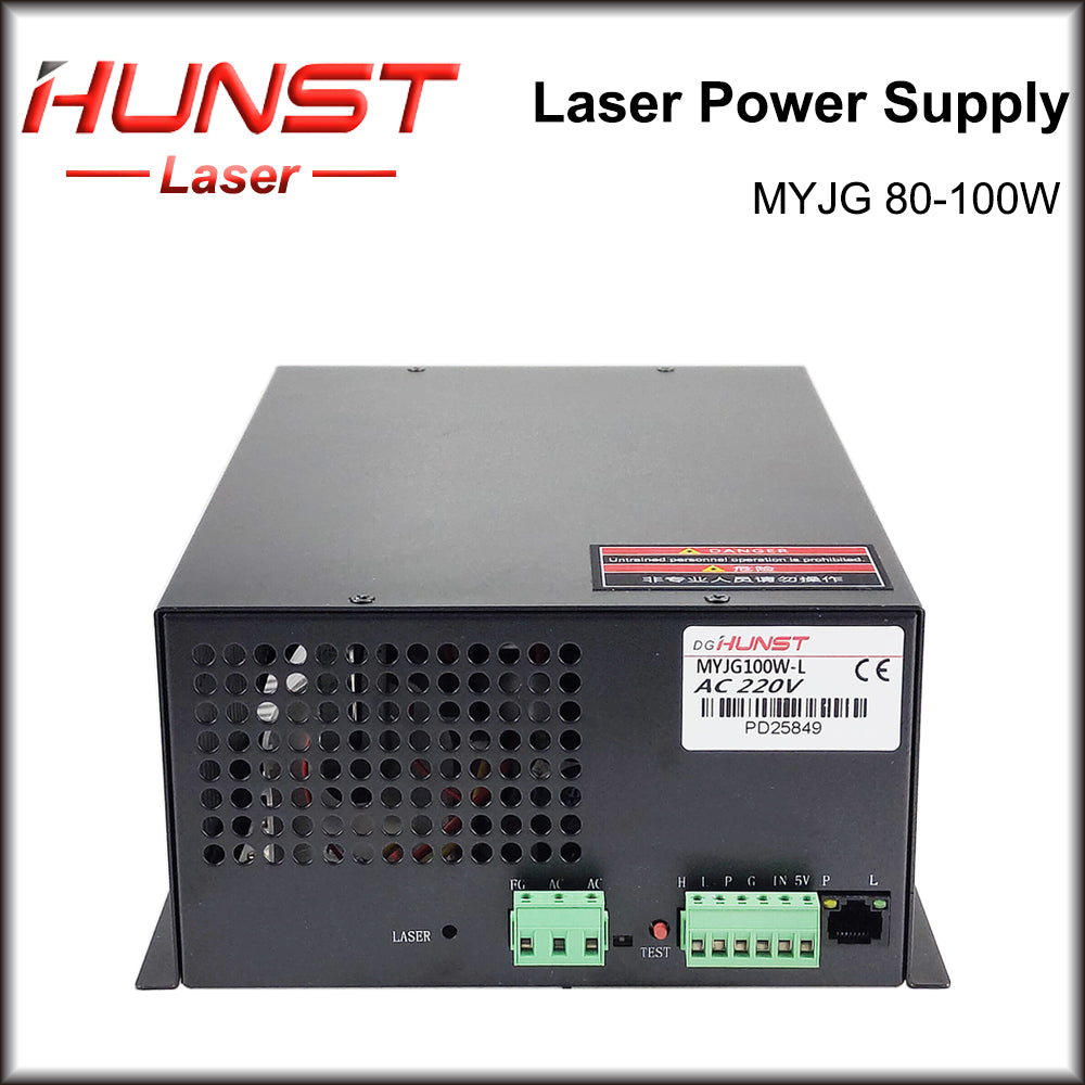 Hunst MYJG 80-100W CO2 Laser Power Supply 80~100W Laser Generator For Co2 Engraving Cutting Machine Glass Tube