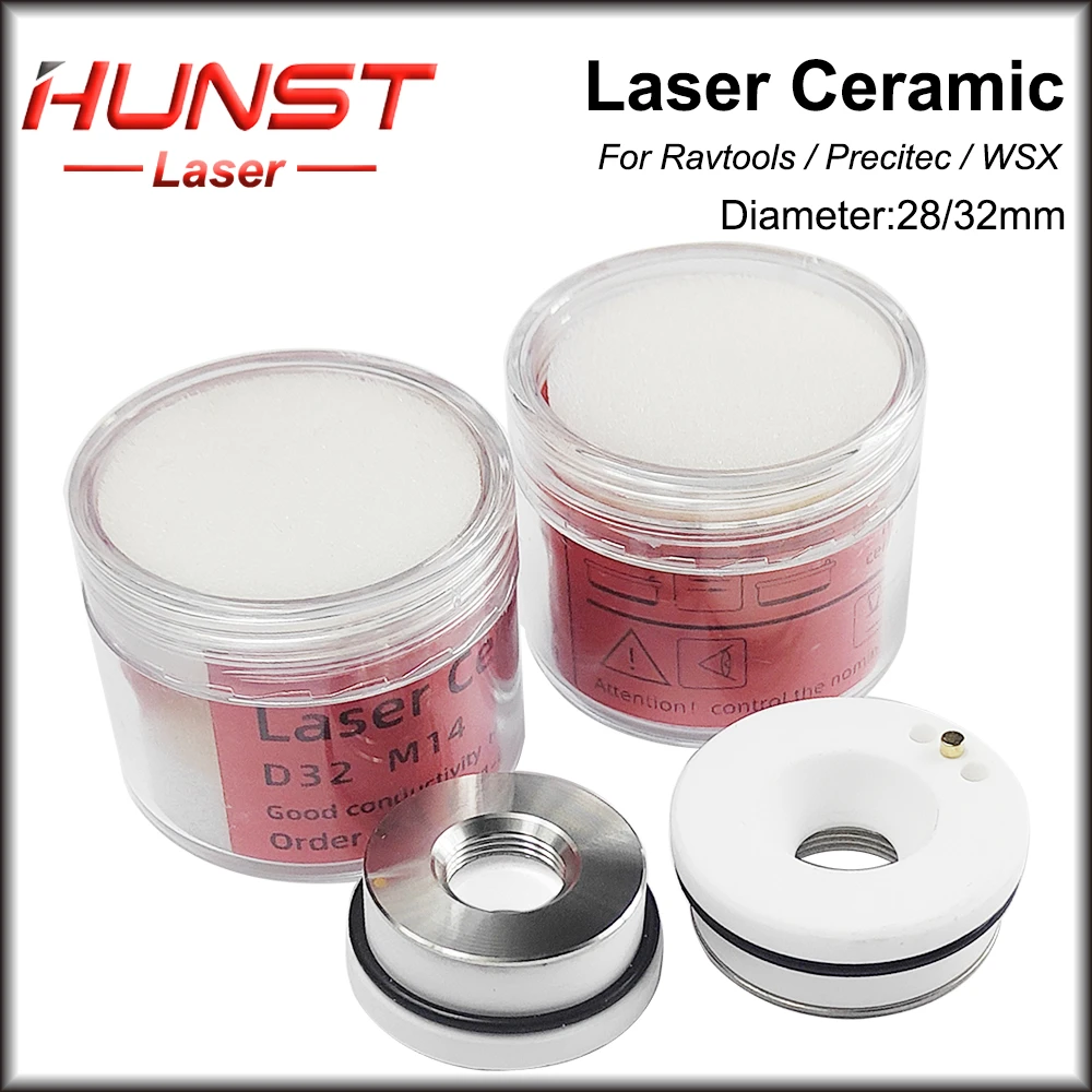 Hunst Laser Ceramic Ring Laser Nozzle Holder 28/32mm For Raytools Wsx Precitec Hsg Hans Dne