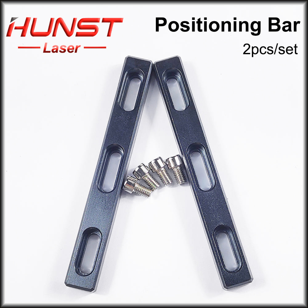 HUNST Worktable Positioning Bar 2pcs 130*16mm Dia.6mm + 4pcs Positioning Screw for DIY Fiber & Co2 & UV Laser Marking Machine