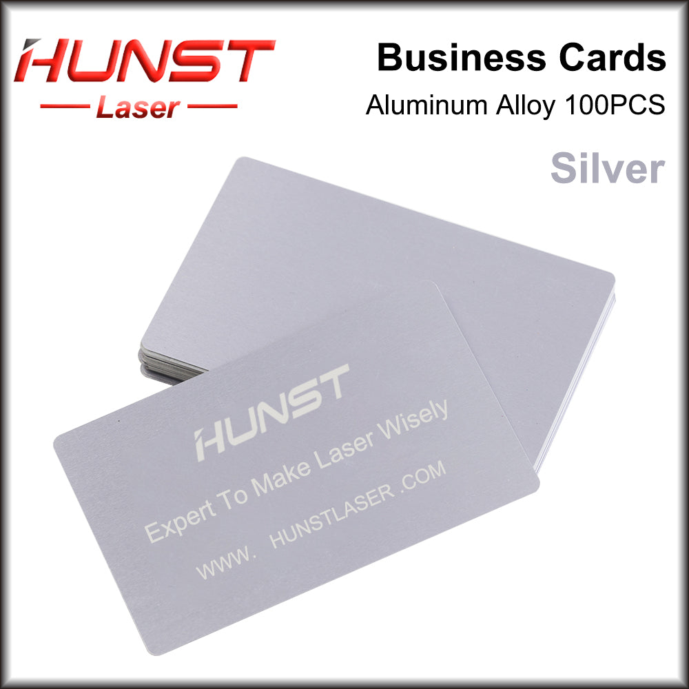 Hunst 100PCS/LOTE Cartões de Nome Comercial Multicolorido Liga de Alumínio Folha de Metal Material de Teste para Máquina de Marcação a Laser