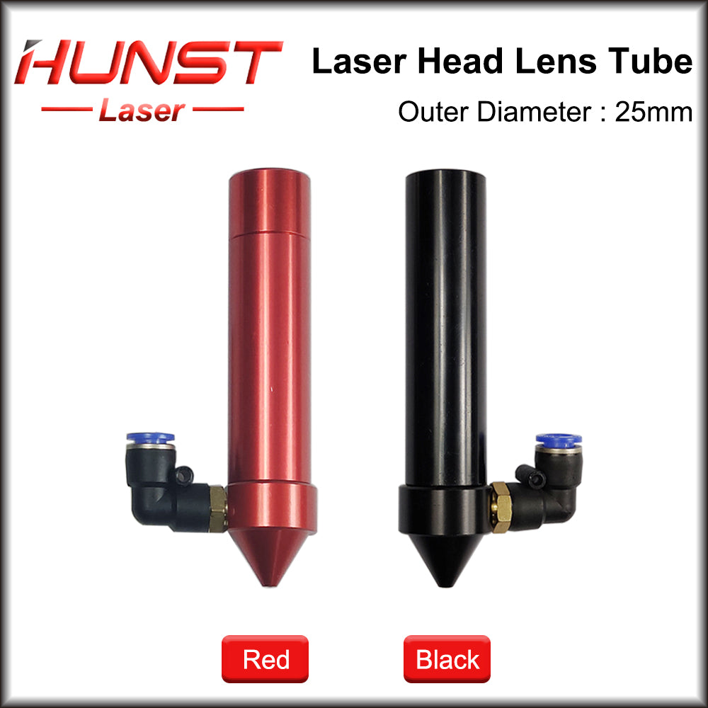 Hunst Co2 Lens Tube Outer Diameter 25mm for Lens Dia.20mm FL 50.8/63.5/101.6mm for CO2 Laser Cutting Engraving Machine