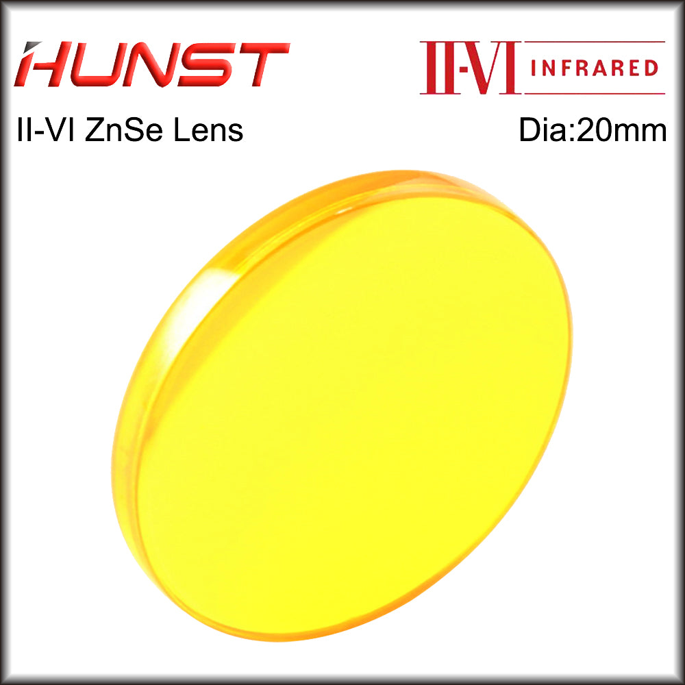 Hunst II-VI ZnSe Focus Lens Diameter 20mm FL 50.8mm 63.5mm Laser Lens for CO2 Engraving Cutting Machine Accessories