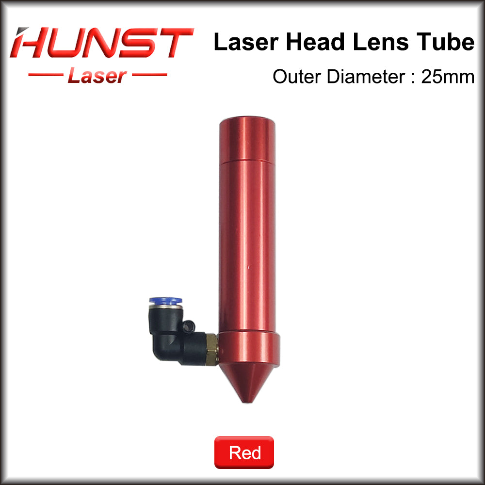 Hunst Co2 Lens Tube Outer Diameter 25mm for Lens Dia.20mm FL 50.8/63.5/101.6mm for CO2 Laser Cutting Engraving Machine