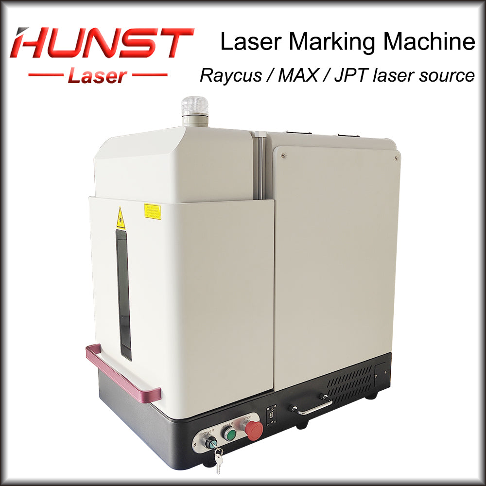 Hunst Enclosed 20 30 50 100W JPT M7 MOPA MAX Raycus Fiber Laser Marking Machine Preço para corte de joias de ouro e prata Gravura