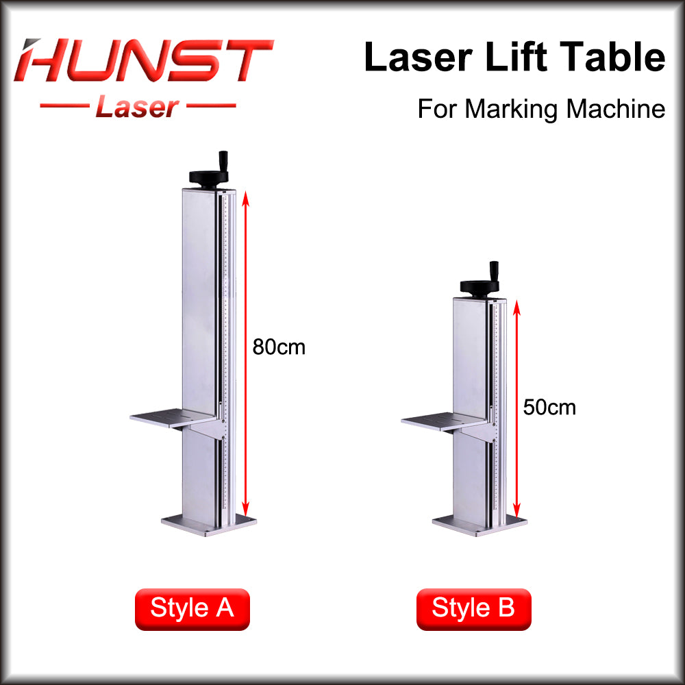 Hunst Laser Marking Machine Lift Table Z-axis Lift Stand Altura 500 e 800MM, Com Controle de Motor Mesa Elevatória Elétrica