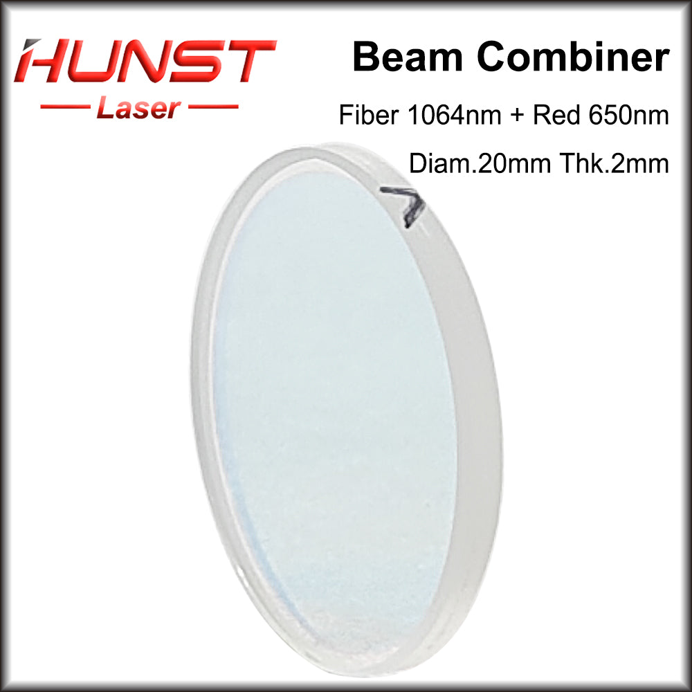 Hunst 1064nm Fiber Laser Beam Combiner Lens Diameter 20mm Beam Combining Lens Red Light for Marking Machine Optical System