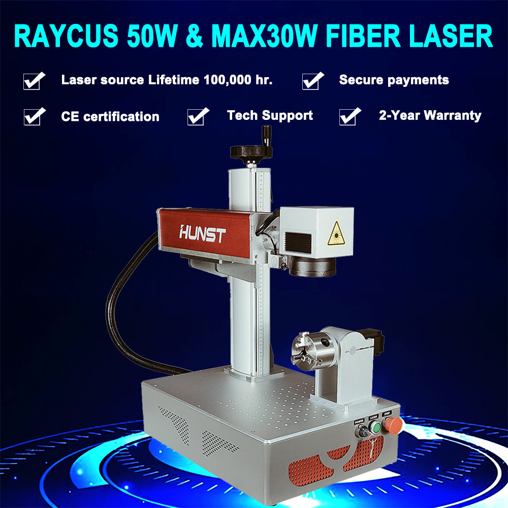 Máquina de marcação a laser de fibra Hunst MAX30W / Raycus50W