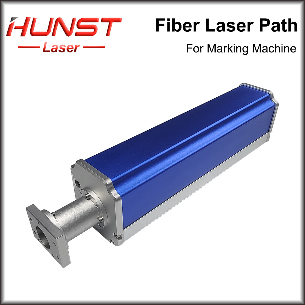 Caminho de laser de fibra HUNST, invólucro de caminho padrão azul, interface Rayucs MAX JPT para máquina de marcação e gravação a laser