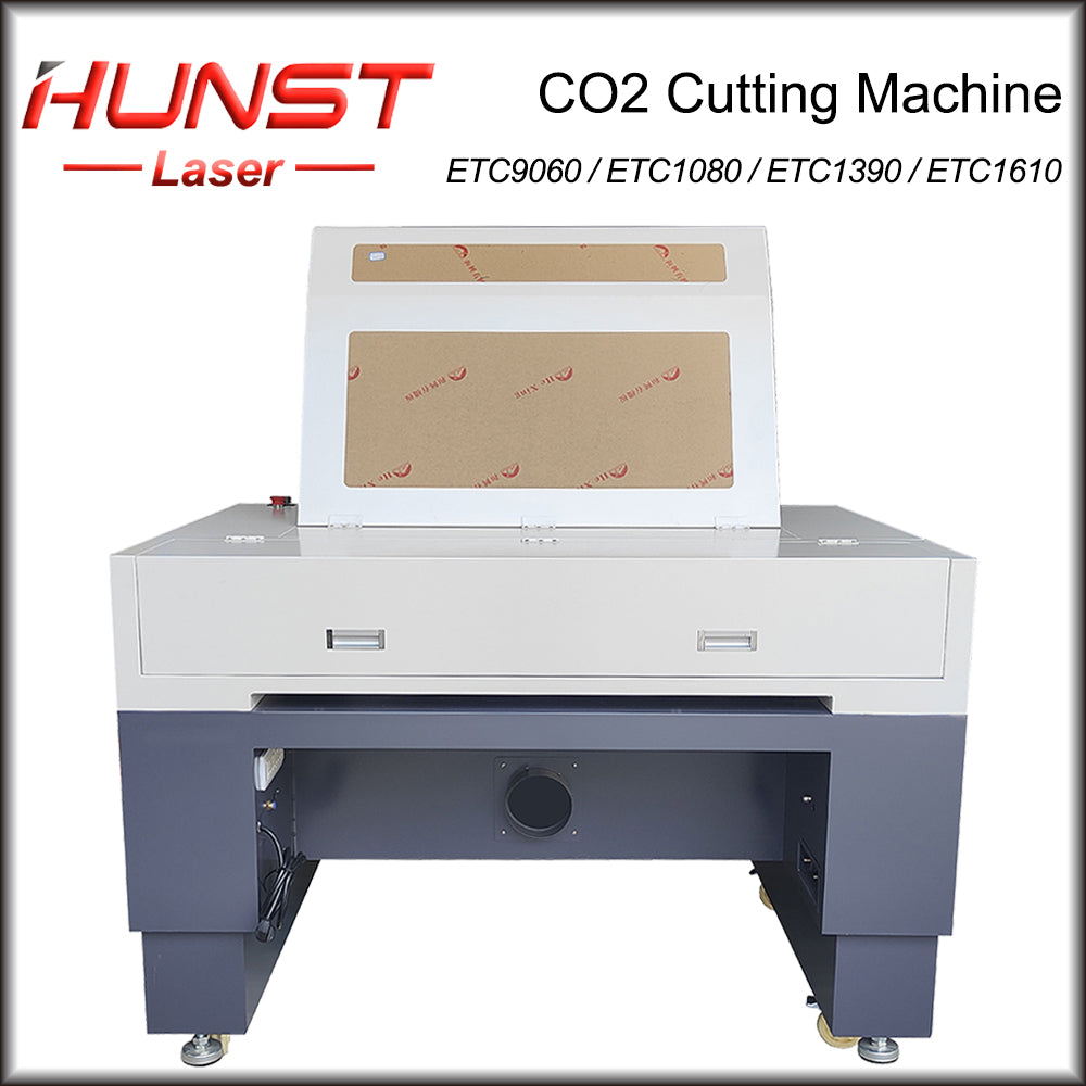 Hunst 80w 100w 130w CO2 Máquina de corte e gravação a laser 9060/1080/1390/1610 Cortador a laser para madeira, tecido acrílico, couro, papel