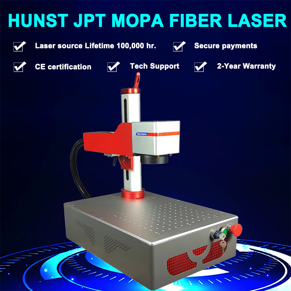 Máquina de marcação a laser de fibra portátil dobrável Hunst JPT MOPA M7.