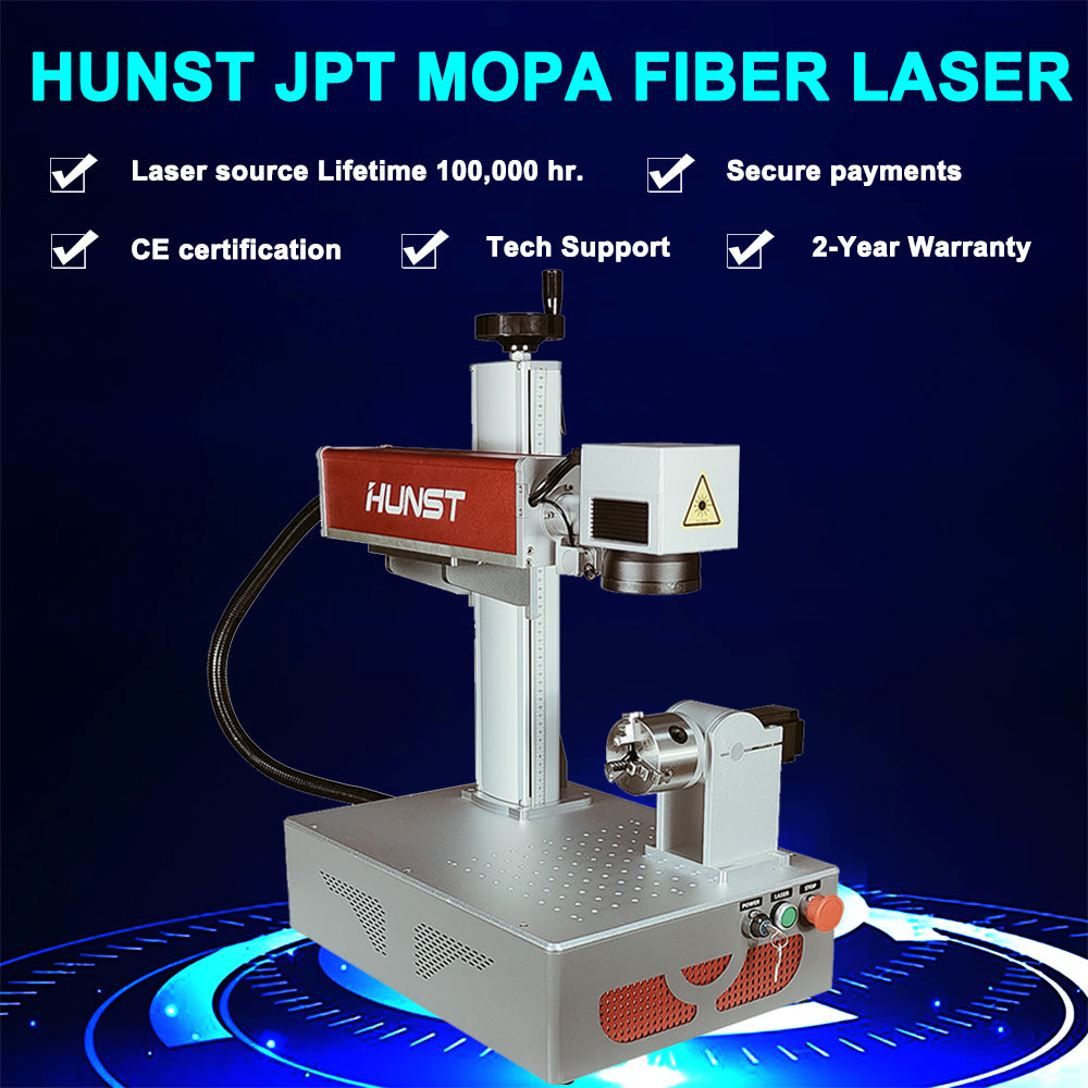 Máquina de marcação a laser de fibra Hunst 20W/30W/60W JPT MOPA M7