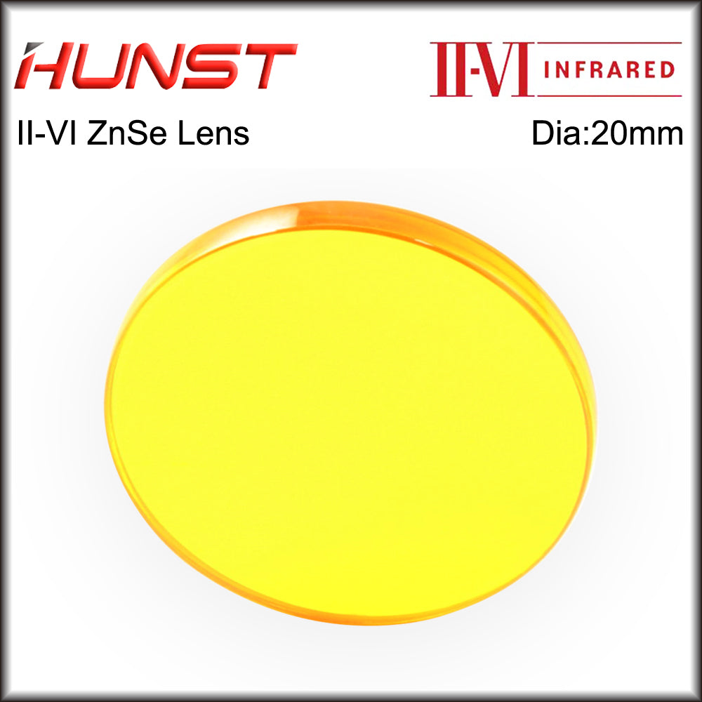 Hunst II-VI ZnSe Focus Lens Diameter 20mm FL 50.8mm 63.5mm Laser Lens for CO2 Engraving Cutting Machine Accessories