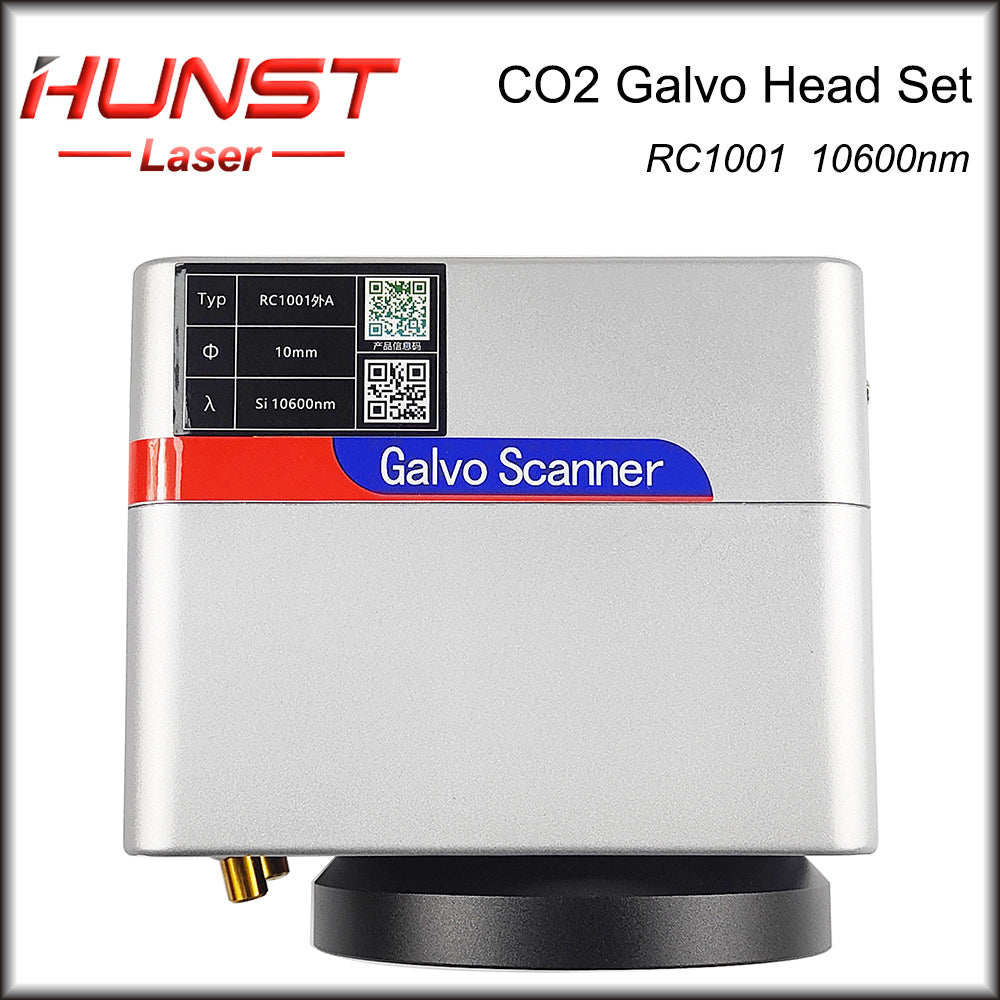 Hunst SINO-GALVO RC1001 CO2 Laser Scan Galvo Head Set 10600nm Abertura 10mm Galvanômetro Scanner com Fonte de Alimentação