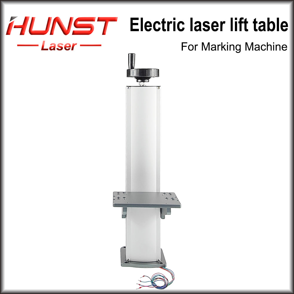 Máquina de marcação a laser Hunst, mesa elevatória automática, suporte de elevação com eixo Z, altura de 500 mm, com controle de motor, mesa elevatória elétrica.