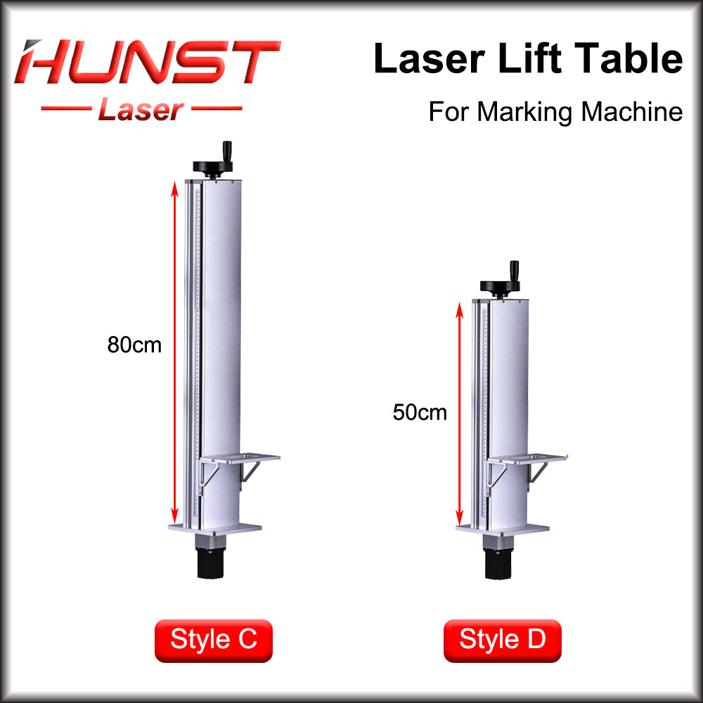 Hunst Laser Marking Machine Lift Table Z-axis Lift Stand Altura 500 e 800MM, Com Controle de Motor Mesa Elevatória Elétrica