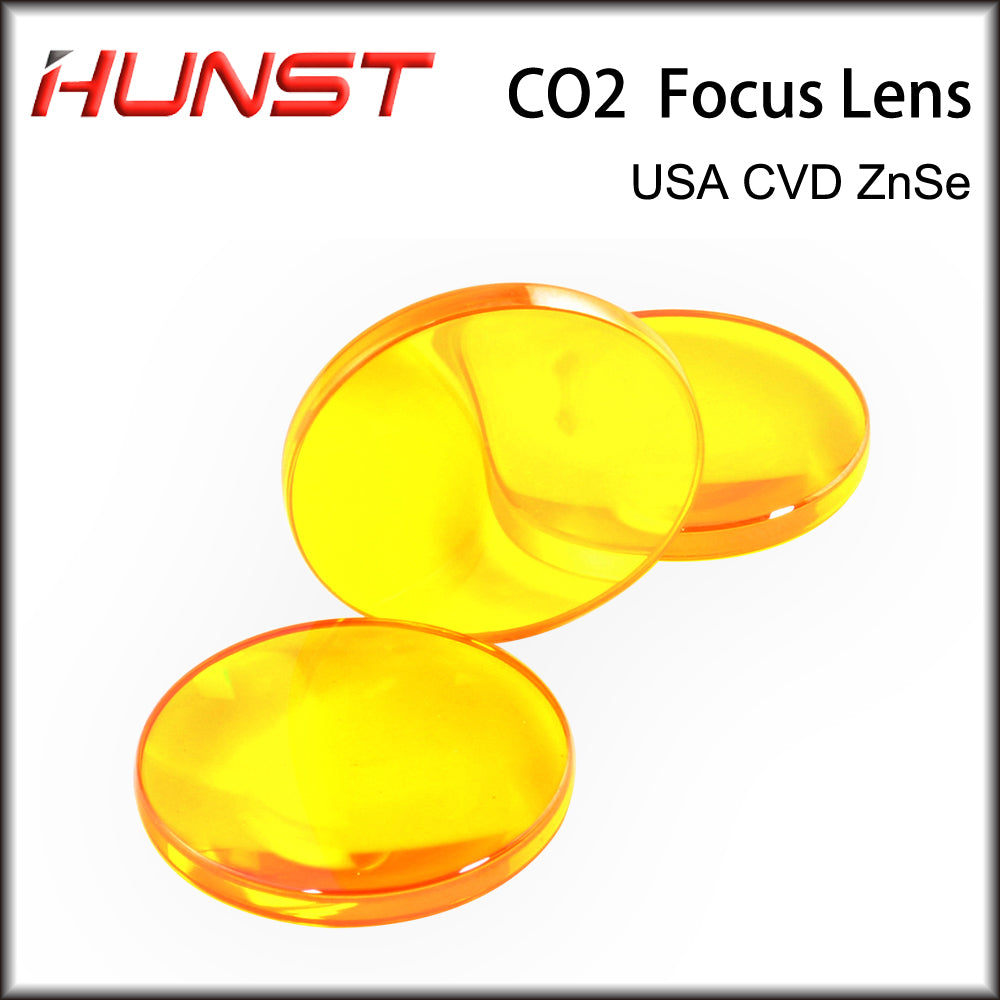 Hunst CO2 Laser Lens USA ZnSe Mirro Dia 12 18 19 20 25mm Focus 38.1 50.8 63.5mm For Laser Cutting Engraving Machine Spare Parts