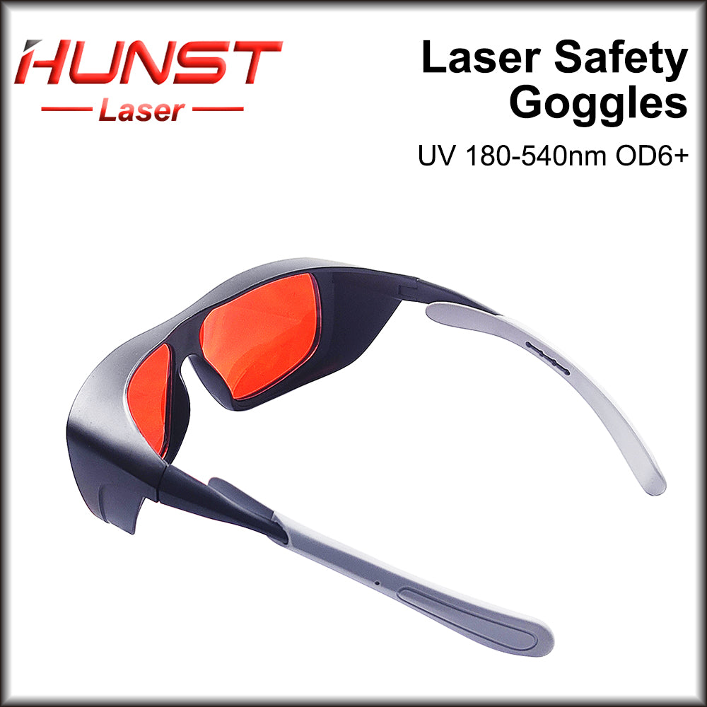 HUNST 355 & 532nm Laser Goggles Medium Size Protective Glasses Shield Protection for UV & Green Laser Safety Goggles.
