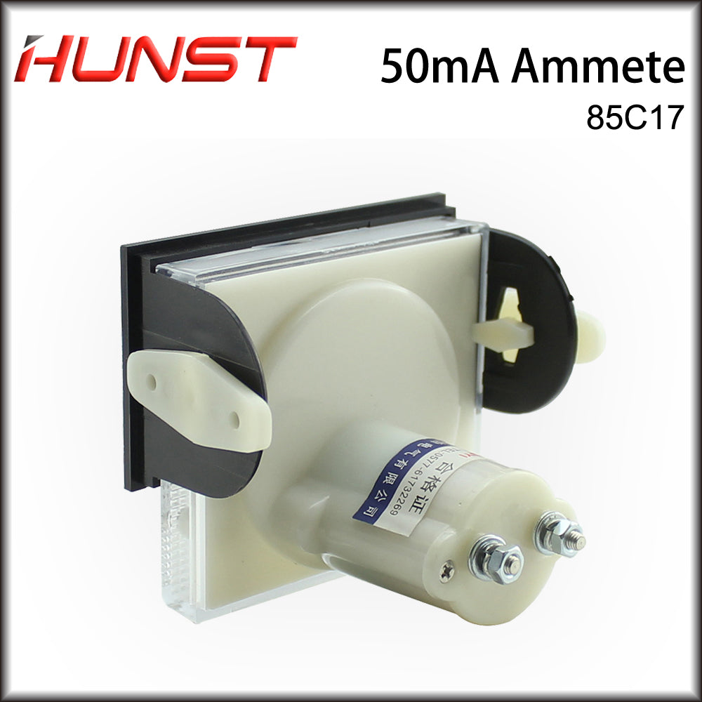 Hunst 50mA Ammeter 85C17 DC 0-50mA Analog Amp Panel Meter Current for CO2 Laser Engraving Cutting Machine