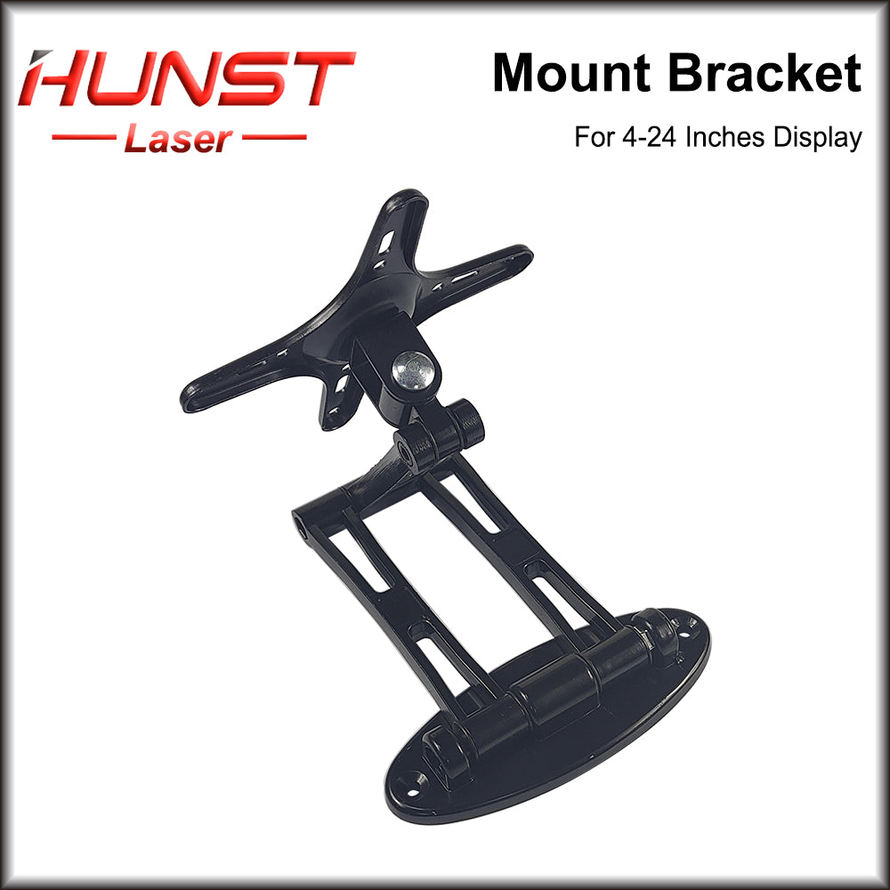 Hunst TV Disply Mount Bracket Black 160*160mm for For 4-24 Inches Display(Laser Marking Machine Monitor Stand)