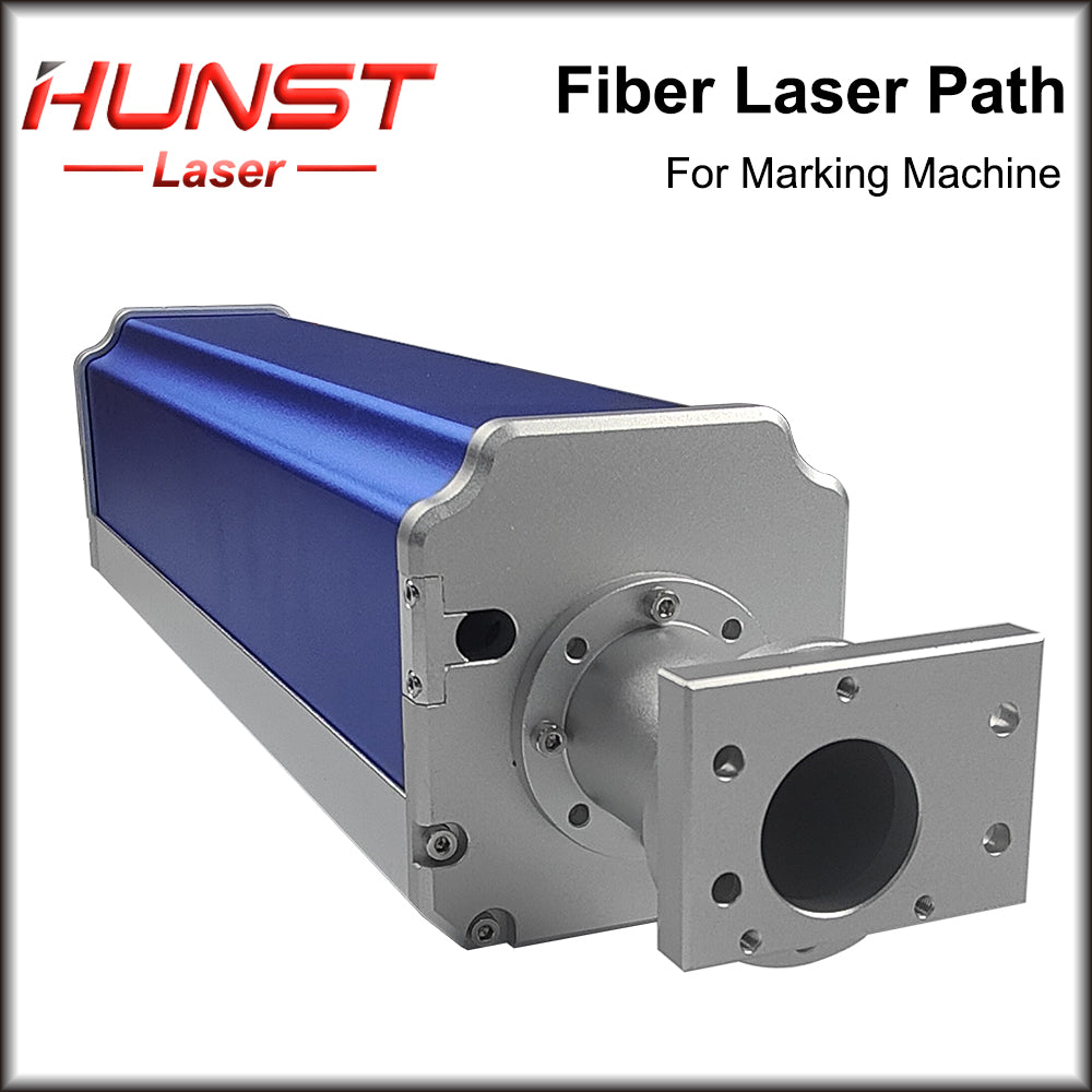 Caminho de laser de fibra HUNST, invólucro de caminho padrão azul, interface Rayucs MAX JPT para máquina de marcação e gravação a laser