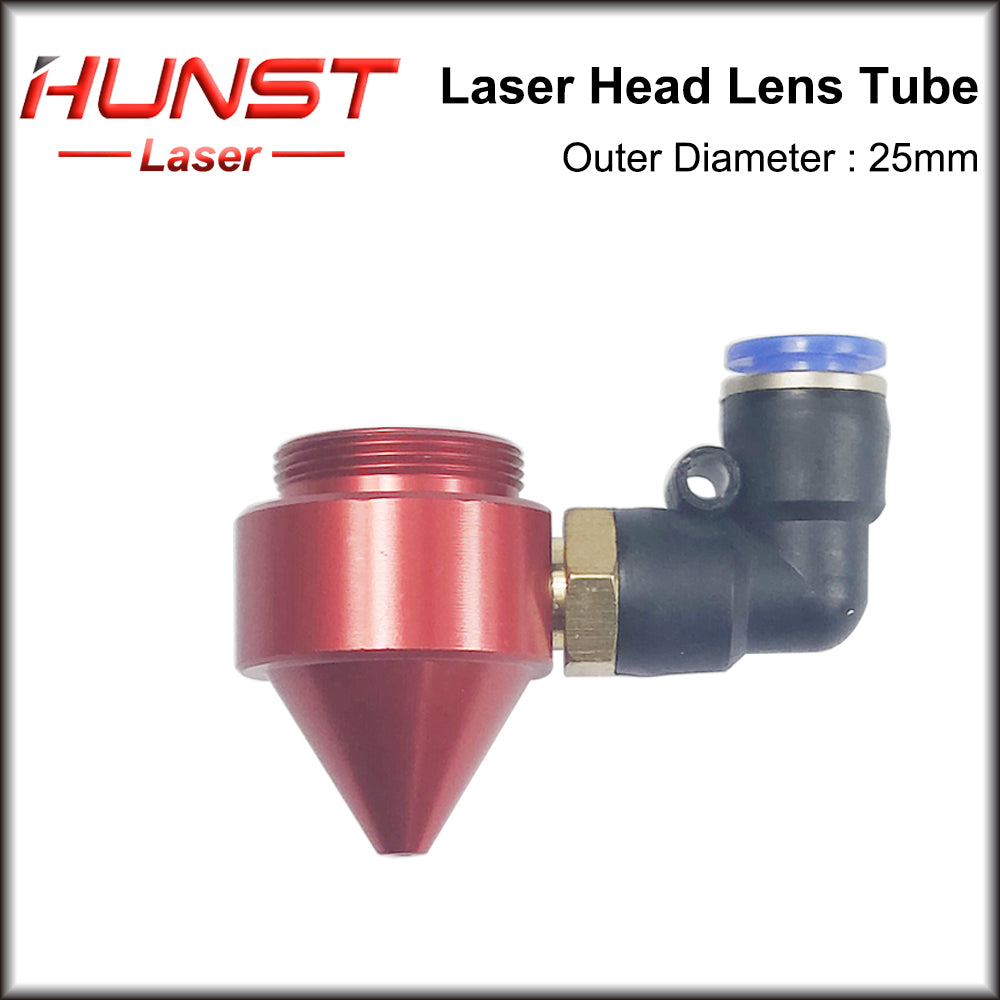 Hunst Co2 Lens Tube Outer Diameter 25mm for Lens Dia.20mm FL 50.8/63.5/101.6mm for CO2 Laser Cutting Engraving Machine