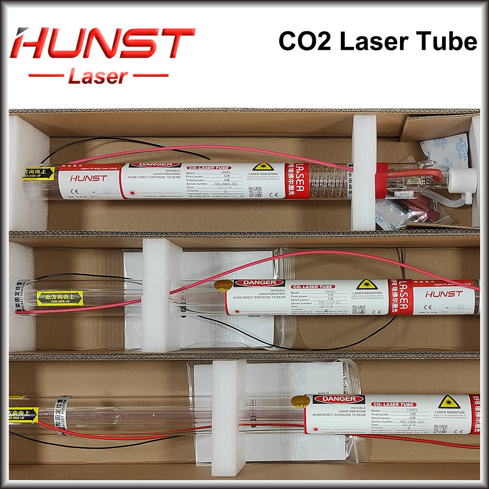Hunst EFR F2 F4 F6 Co2 Laser Tube Power 40~150W Diameter 60/80mm Laser Lamp For Co2 Laser Cutter Engraving Machine