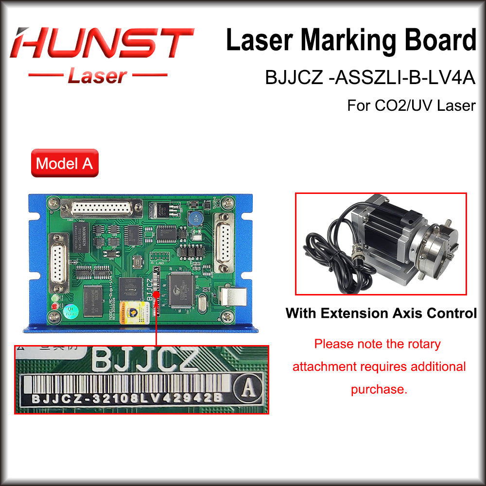 Hunst Original BJJCZ LV4 CO2 UV Laser Controller Ezcad Control Card Motherboard 32/64 Bit System for Laser Marking Machine