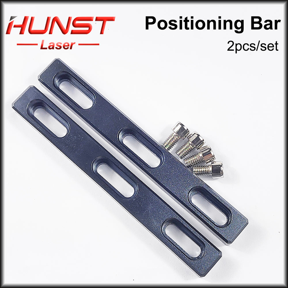HUNST Worktable Positioning Bar 2pcs 130*16mm Dia.6mm + 4pcs Positioning Screw for DIY Fiber & Co2 & UV Laser Marking Machine