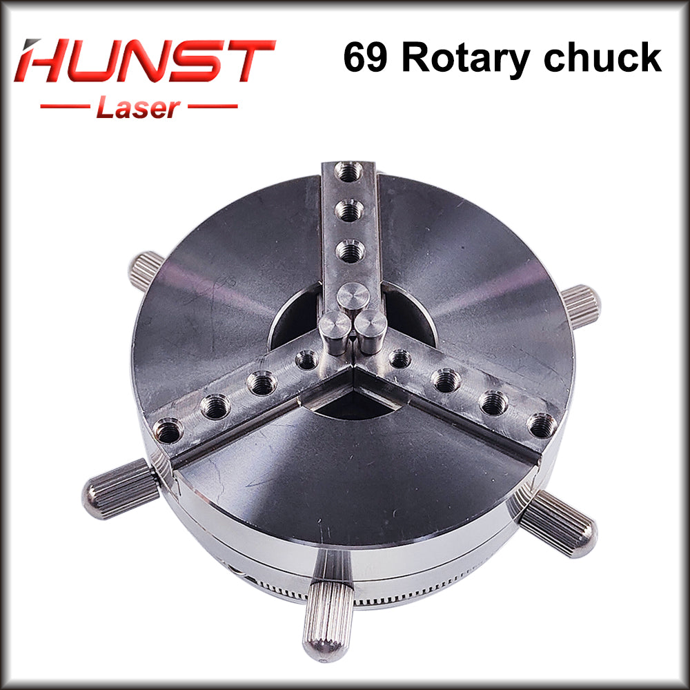 Hunst D69 Auto Lock Rotary Attachment CNC Router Laser Marking Machine Rotary Axis Chuck for Ring Bracelet Jewelry Engraving.