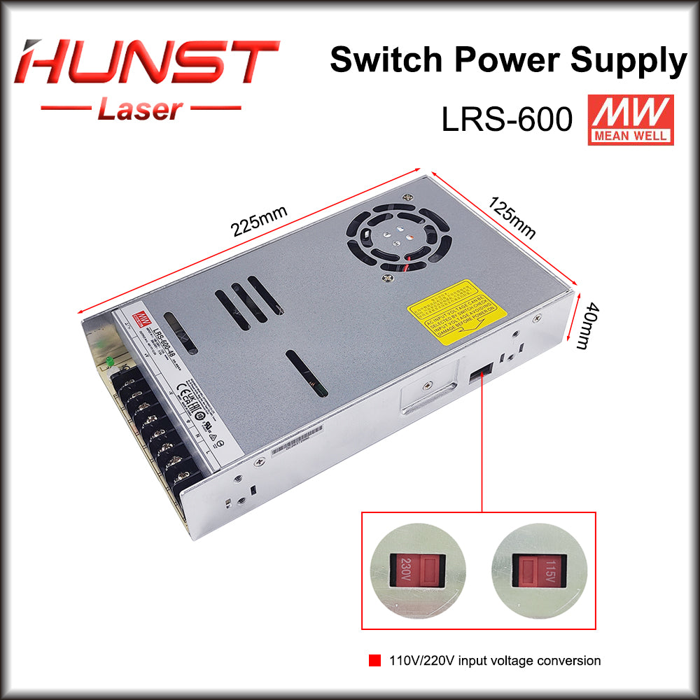 Fonte de alimentação comutada Mean Well 110 V/220 V CA para CC LRS-600-24/36/48 V
