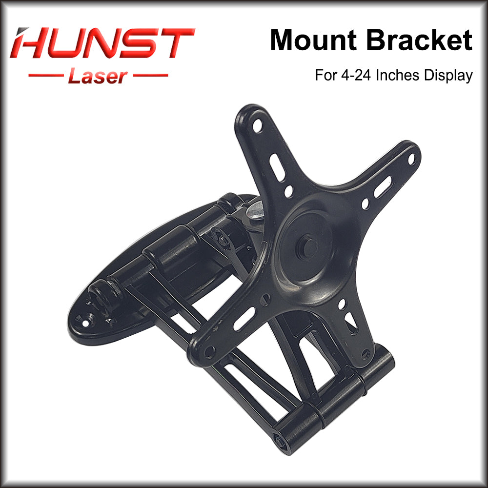 Hunst TV Disply Mount Bracket Black 160*160mm for For 4-24 Inches Display(Laser Marking Machine Monitor Stand)