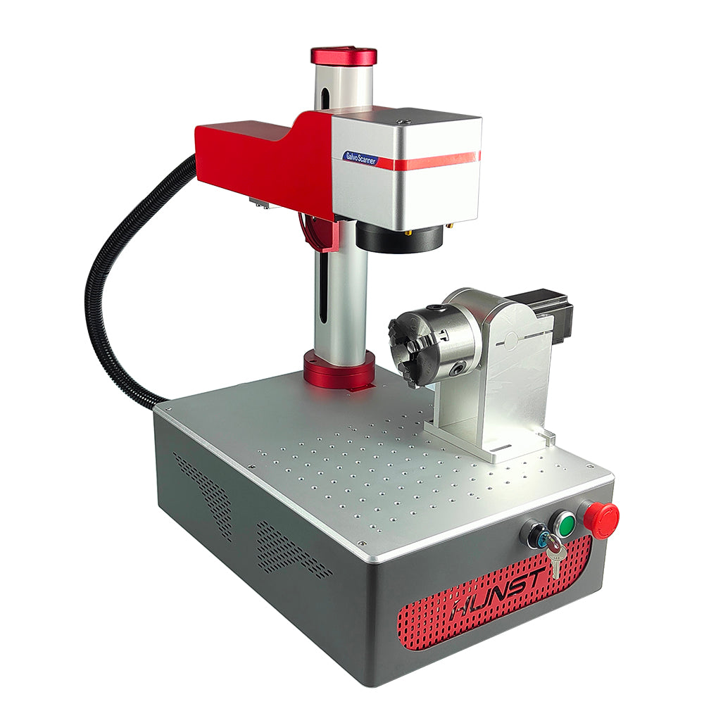 Hunst MAX 30W Portable Foldable Mini Fiber Laser Marking Machine.