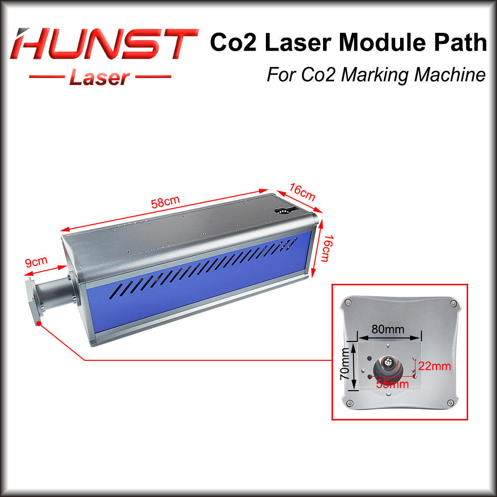 Módulo de laser Hunst Co2 Path SYNRAD CRD DAVI RF Fonte de laser Peças de máquinas para máquina de marcação de CO2 de 10,6 µm