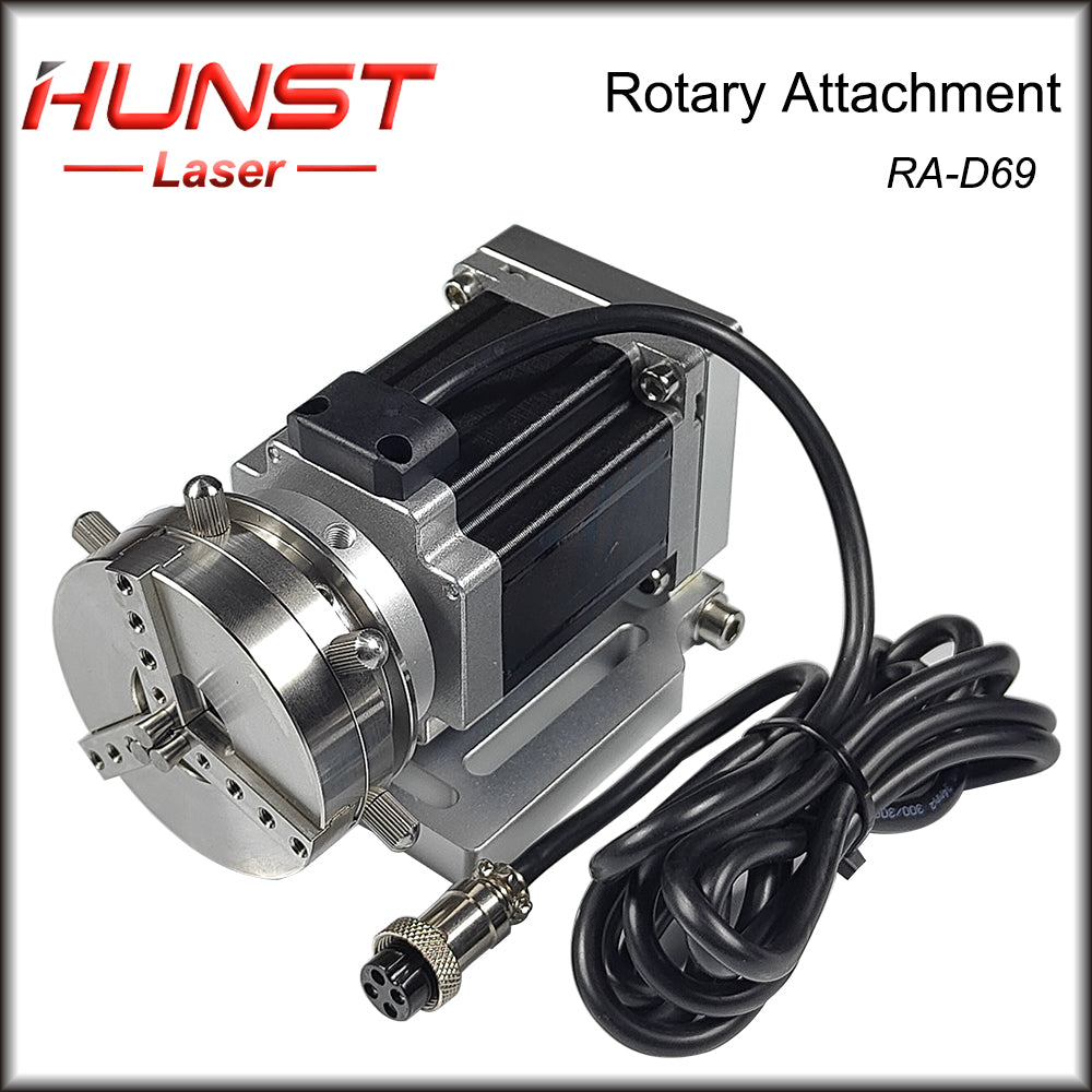 Hunst D69 CNC Router Laser Marking Machine Rotary Axis Chuck for Ring Bracelet Jewelry Engraving Auto Lock Rotary Attachment