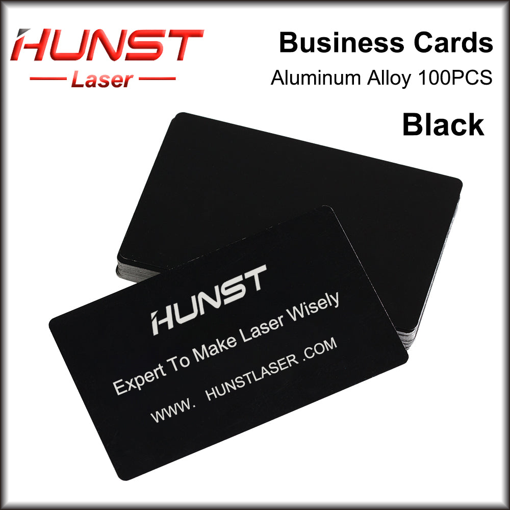 Hunst 100PCS/LOTE Cartões de Nome Comercial Multicolorido Liga de Alumínio Folha de Metal Material de Teste para Máquina de Marcação a Laser