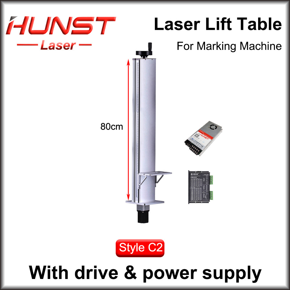 Hunst Laser Marking Machine Lift Table Z-axis Lift Stand Altura 500 e 800MM, Com Controle de Motor Mesa Elevatória Elétrica
