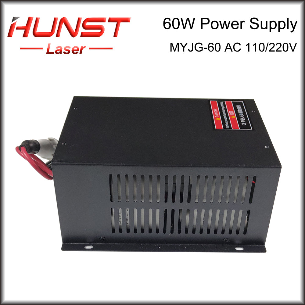 Hunst MYJG 60W CO2 Laser Power Supply 110V/220V Laser Generator For 50~70W Engraving Cutting Machine