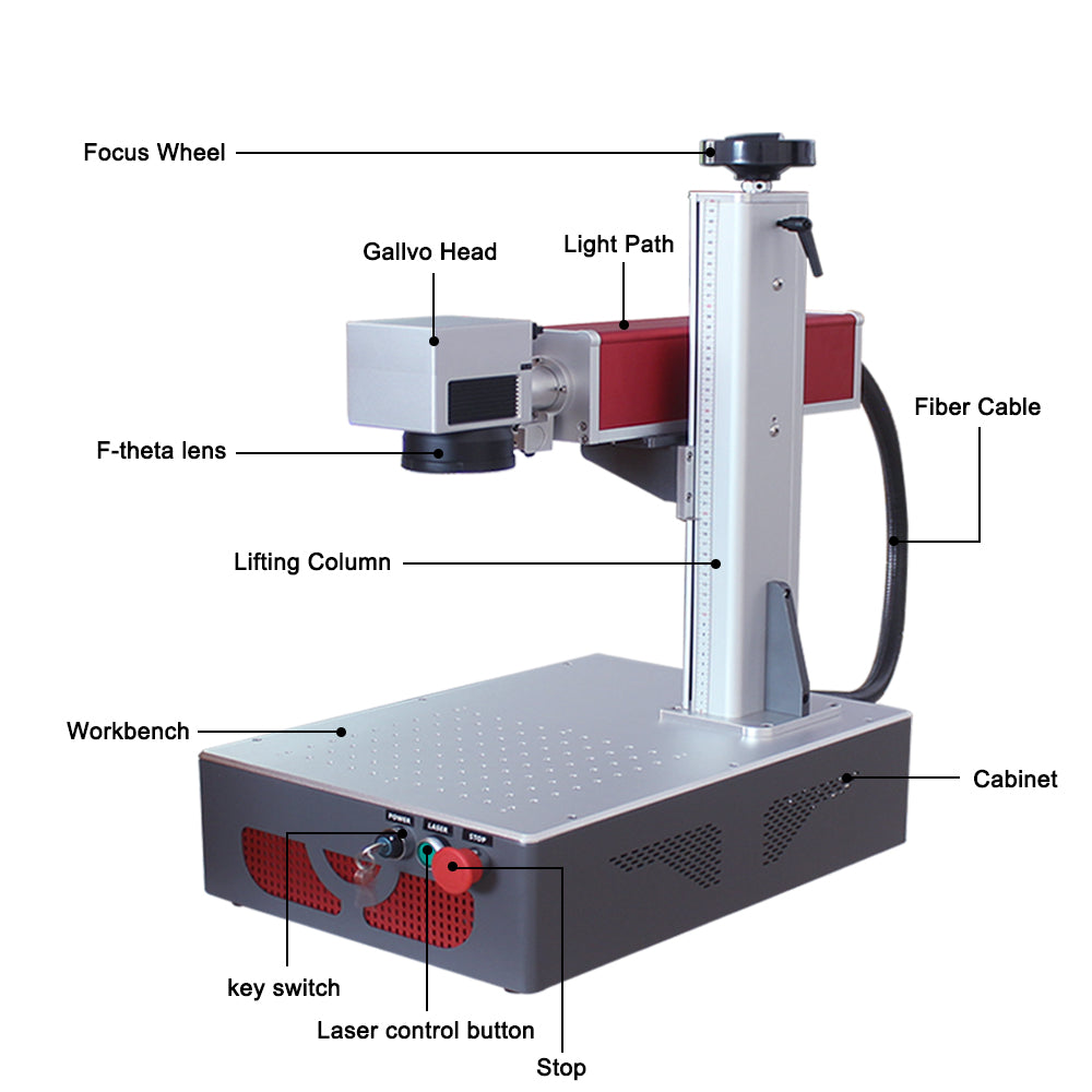 Máquina de marcação a laser de fibra Hunst MAX30W / Raycus50W
