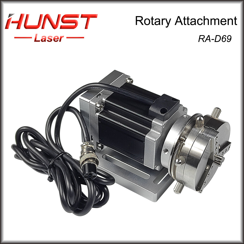 Hunst D69 CNC Router Laser Marking Machine Rotary Axis Chuck for Ring Bracelet Jewelry Engraving Auto Lock Rotary Attachment