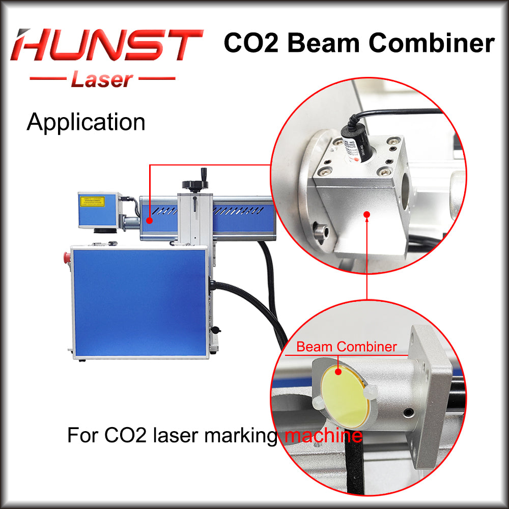 Hunst 10.6um Laser Beam Combiner Lens Diameter 20mm 25mm for CO2 Engraving Cutting Machine & Laser Marking Machine