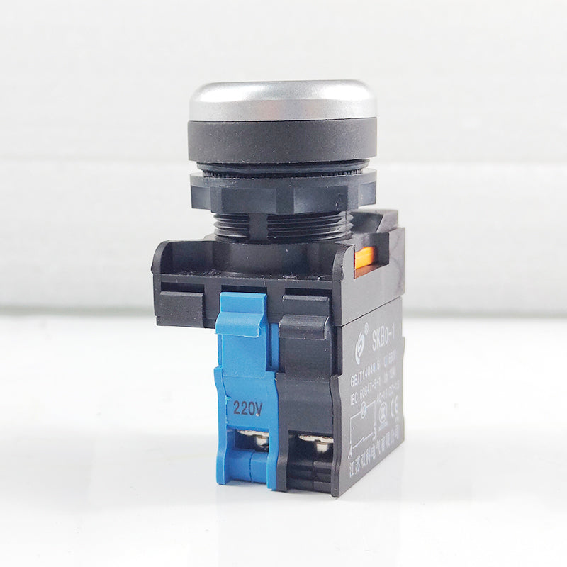 Hunst 22mm Quality Sliver Contact Push Button Switch, For Laser Marking Machine & CO2 Laser Cutting Engraving Machine