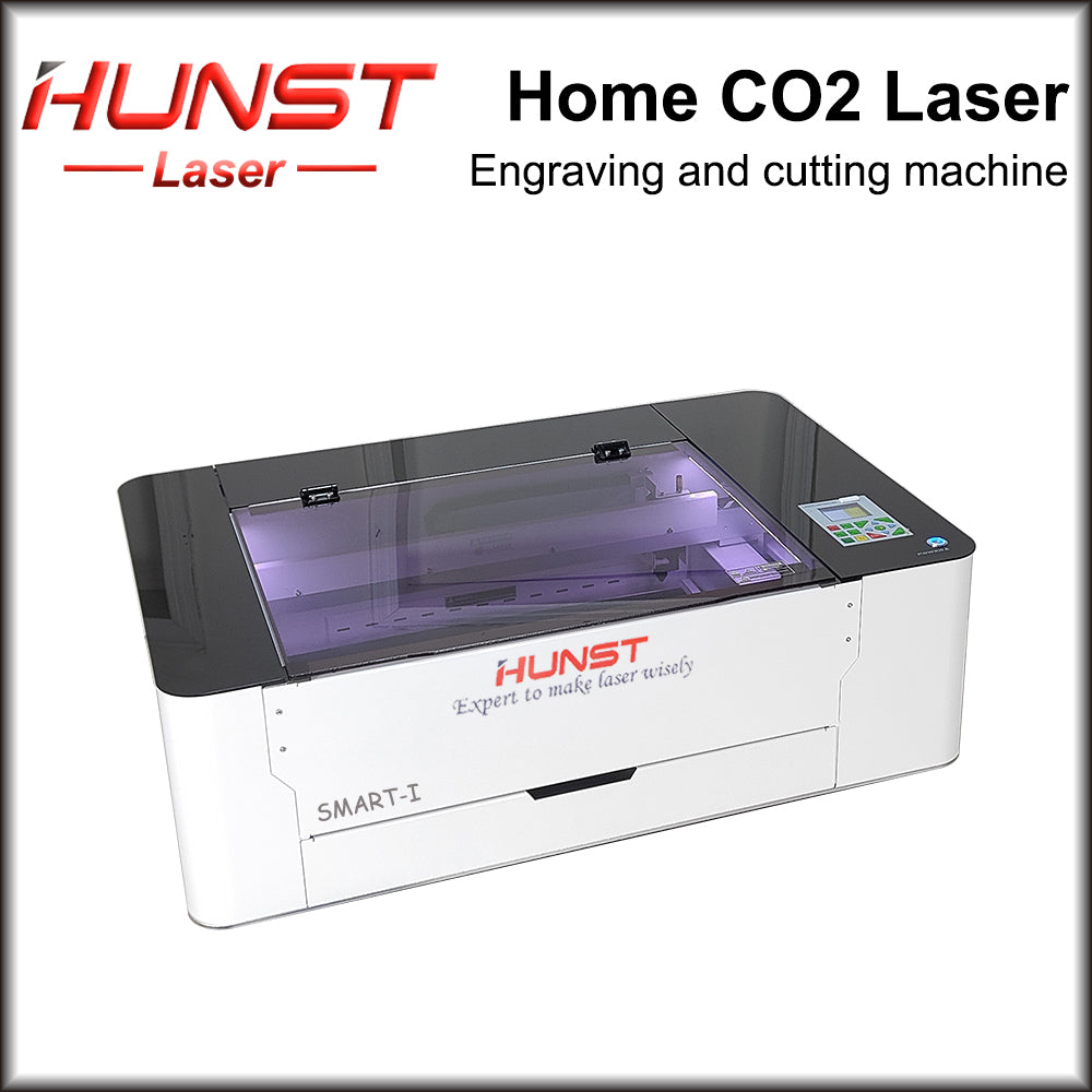 Máquina de corte a laser HUNST SMART-I Co2 Mini impressora a laser 3D de mesa Máquina de gravação de madeira compensada acrílica para hobby doméstico faça você mesmo