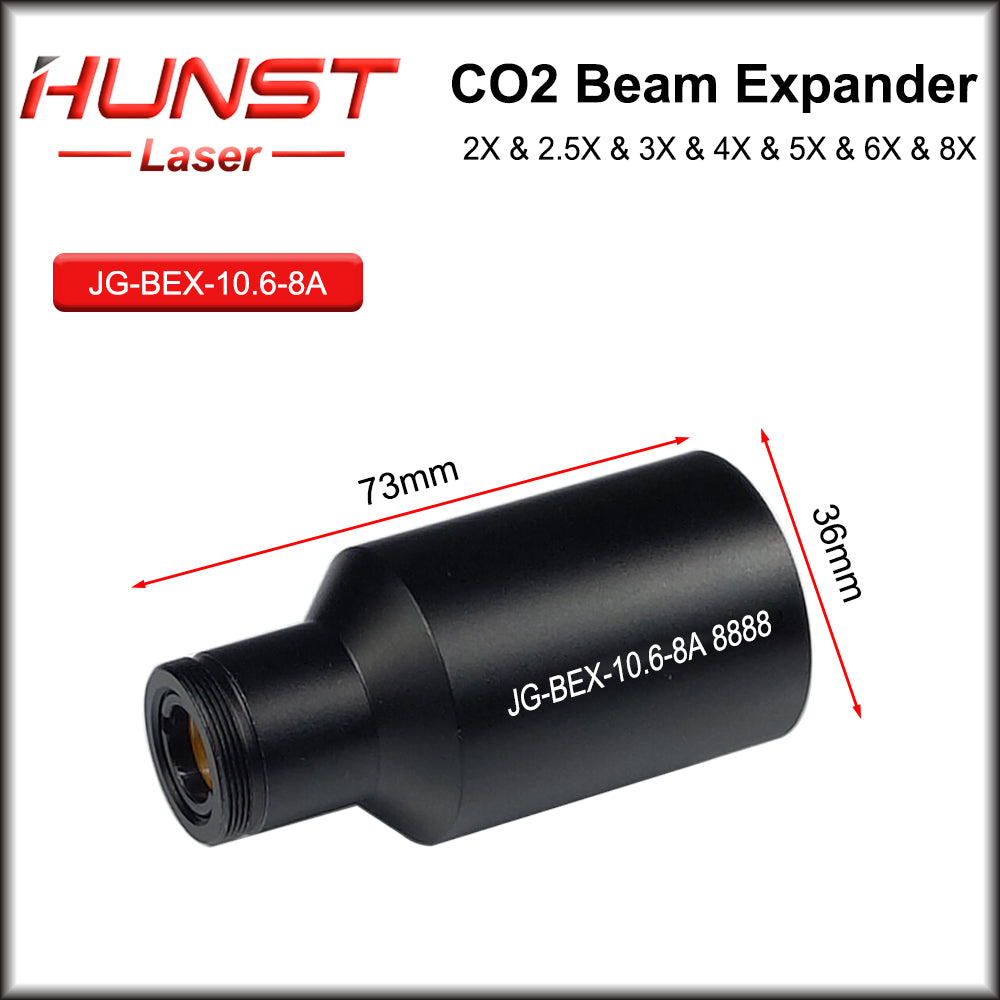 Hunst CO2 10600nm Laser Beam Expander 2X 2.5X 3X 4X Expansion Ratio M22*0.75 Lense Optics For CO2 Laser Marking Machine