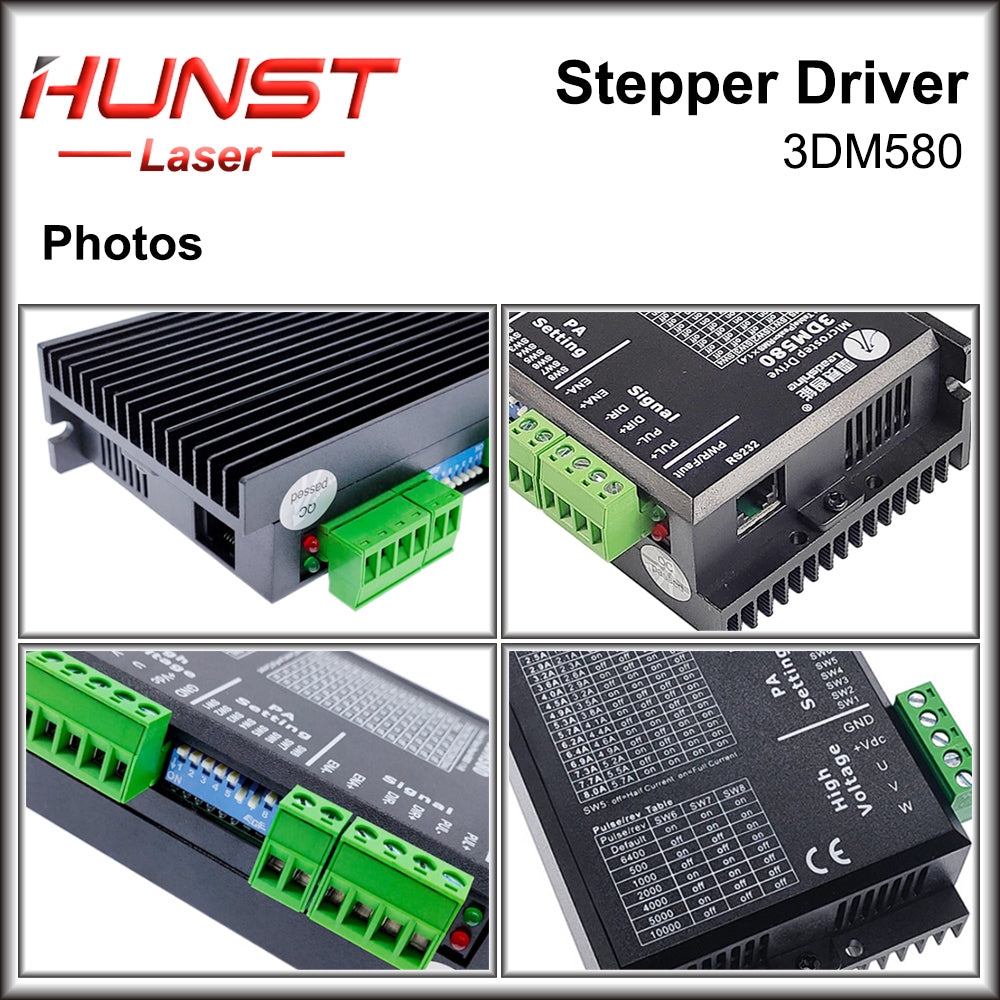 HUNST 3DM580 Stepper Motor Driver 3 Phase Leadshine Servo Driver 40 VDC Input Max 8A For CO2 Laser Cutting and Engraving Machine