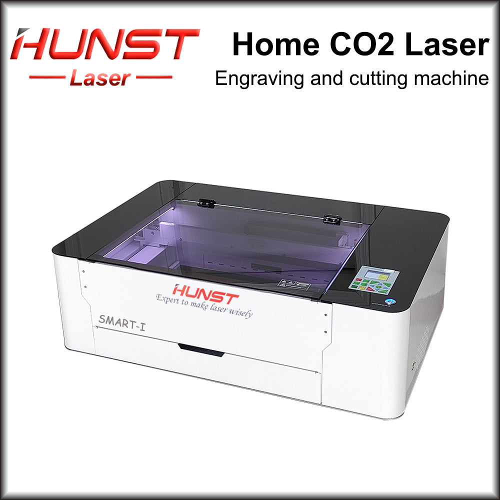 Máquina de corte a laser HUNST SMART-I Co2 Mini impressora a laser 3D de mesa Máquina de gravação de madeira compensada acrílica para hobby doméstico faça você mesmo
