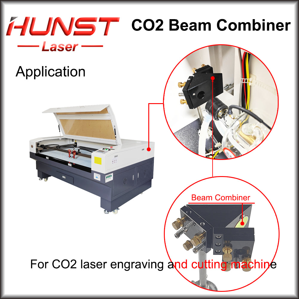 Hunst 10.6um Laser Beam Combiner Lens Diameter 20mm 25mm for CO2 Engraving Cutting Machine & Laser Marking Machine