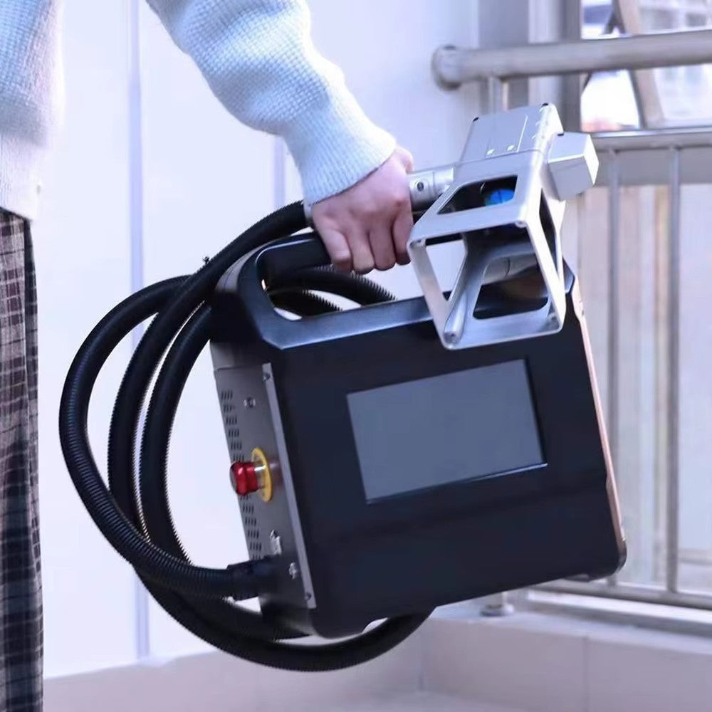 HUNST 20W 30W 50W Protable Hand-held Fiber Laser Marking Machine For Engraving DIY Print Metal Gift LOGO QR BAR Code Word IMage