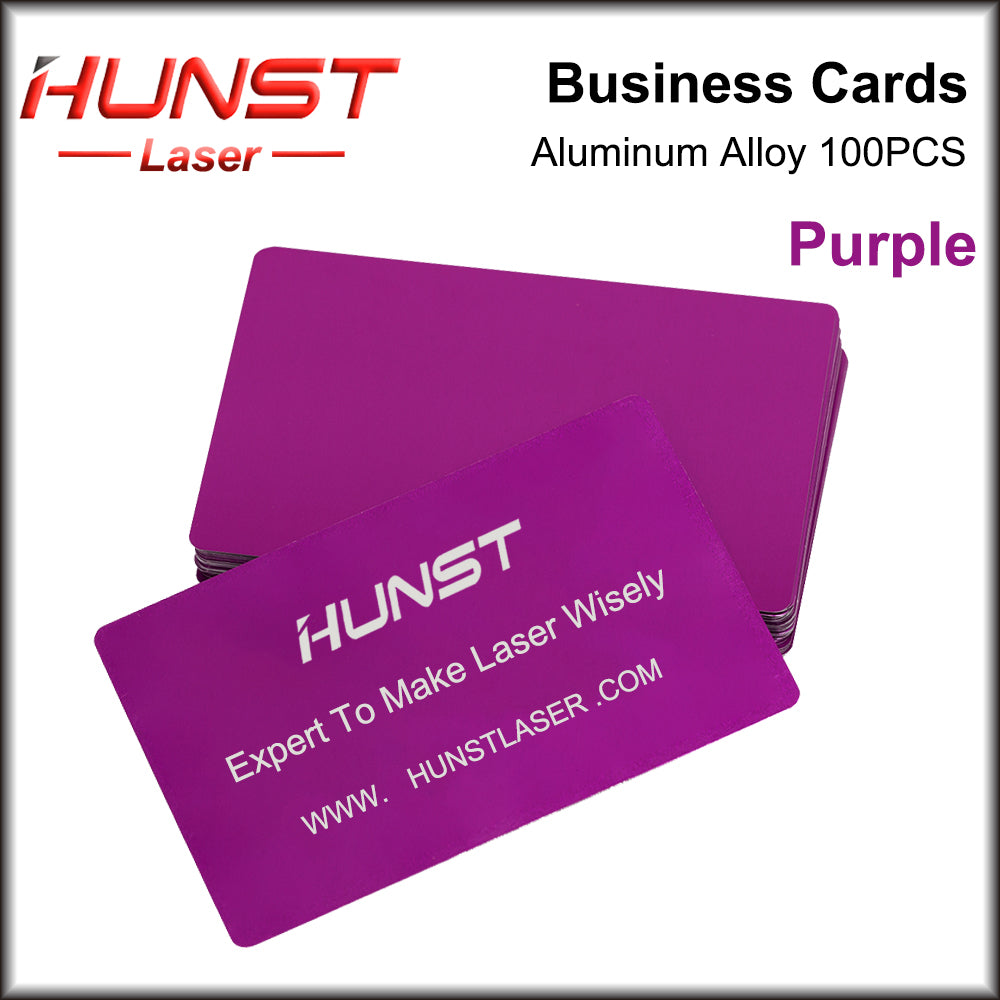 Hunst 100PCS/LOTE Cartões de Nome Comercial Multicolorido Liga de Alumínio Folha de Metal Material de Teste para Máquina de Marcação a Laser
