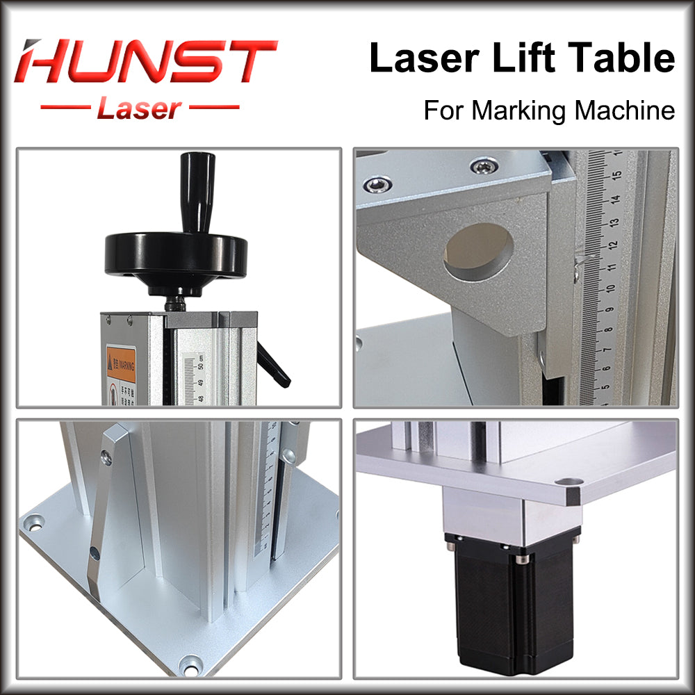 Hunst Laser Marking Machine Lift Table Z-axis Lift Stand Altura 500 e 800MM, Com Controle de Motor Mesa Elevatória Elétrica