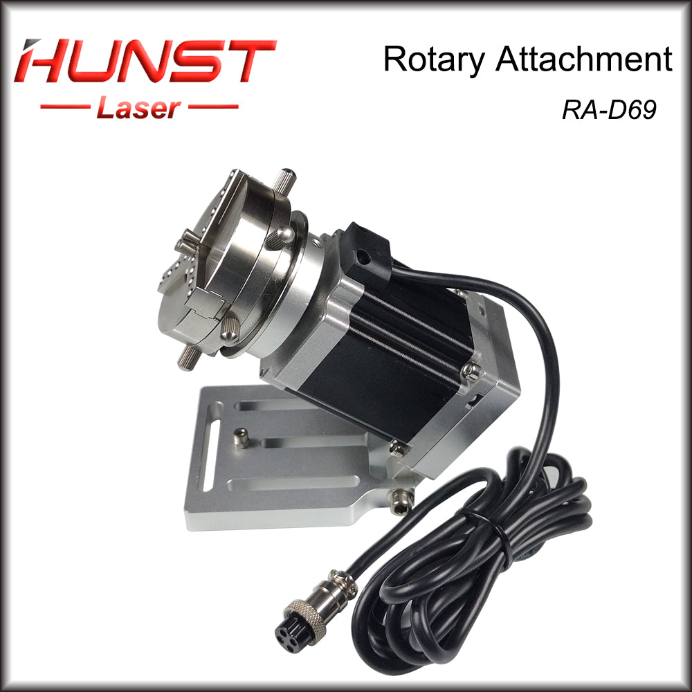 Hunst D69 CNC Router Laser Marking Machine Rotary Axis Chuck for Ring Bracelet Jewelry Engraving Auto Lock Rotary Attachment